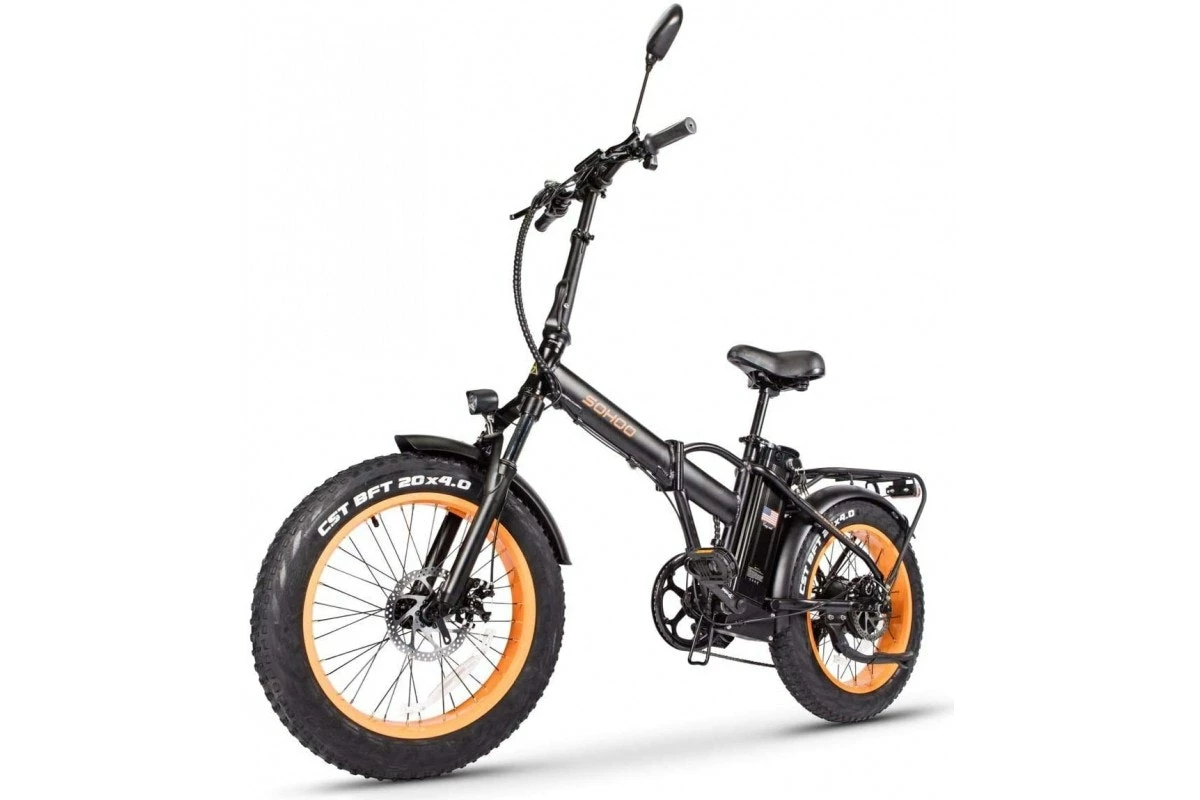 Other SOHOO Black/Orange 48V 500W E-Bike 20" Step-Over Folding Fat Tire 2022 3 Other SOHOO Black/Orange 48V 500W E-Bike 20" Step-Over Folding Fat Tire 2022