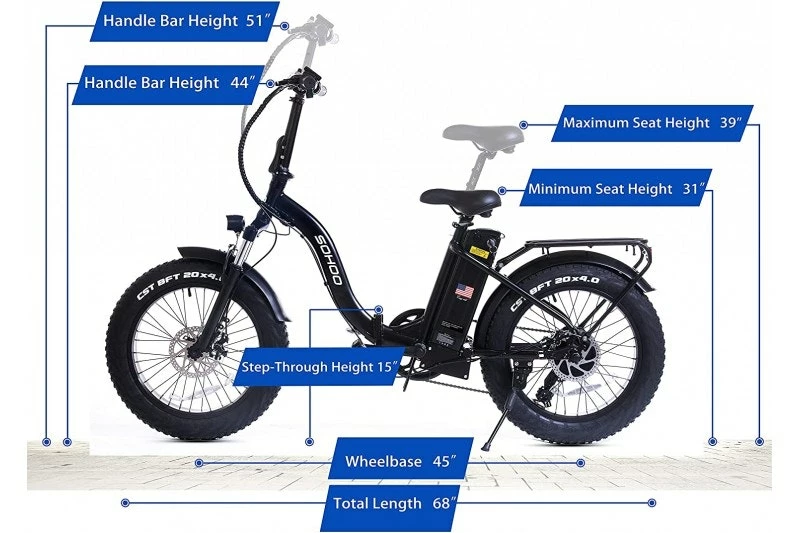 Other SOHOO 48V 500W 20" Fat Tire Step-Through Folding E-Bike 2022 4 Other SOHOO 48V 500W 20" Fat Tire Step-Through Folding E-Bike 2022 - Image 2