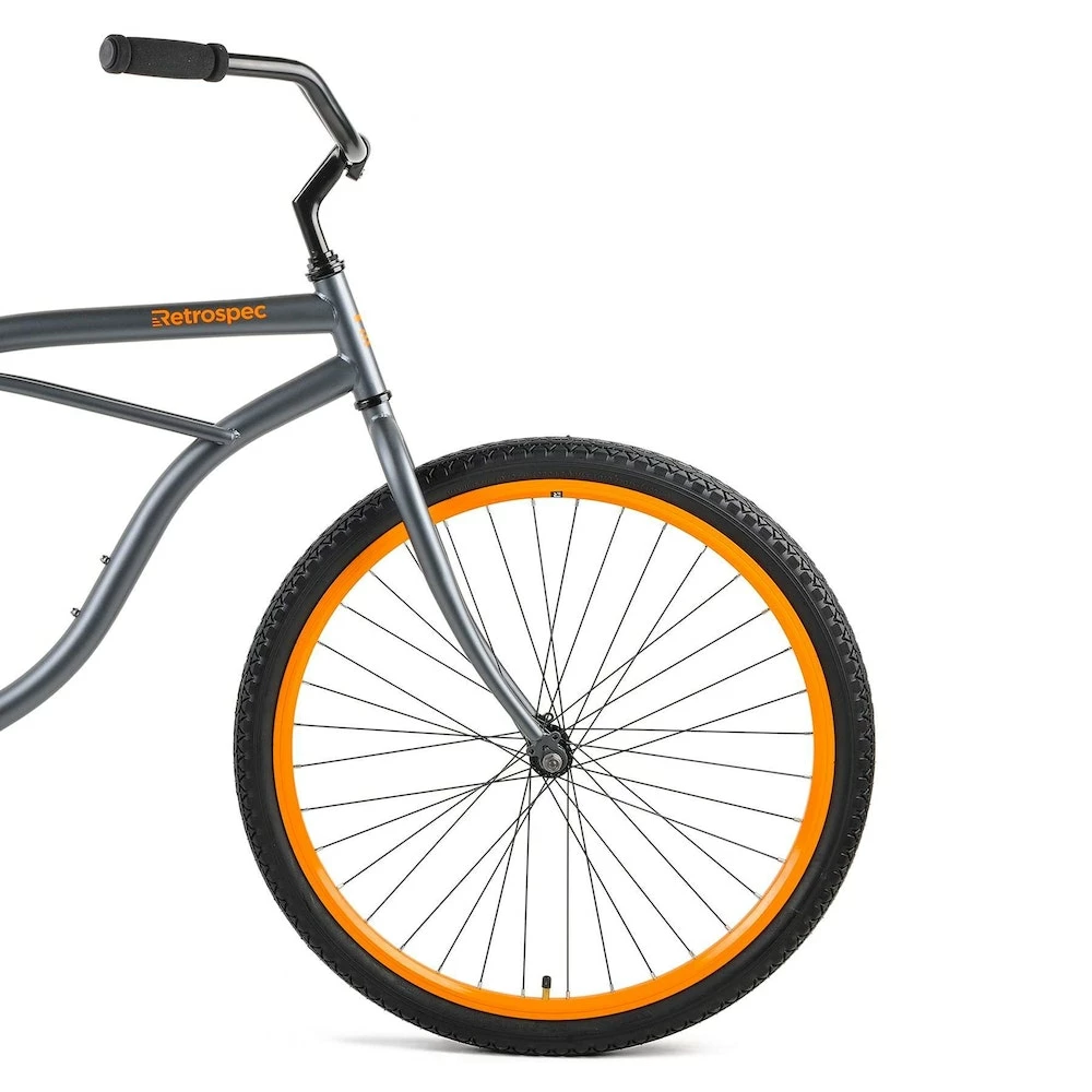 Retrospec Chatham Beach Cruiser 1-Speed 29" - Matte Graphite/Orange 2022 6 Retrospec Chatham Beach Cruiser 1-Speed 29" - Matte Graphite/Orange 2022 - Image 4