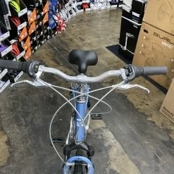 Retrospec Barron Step-Thru Comfort Hybrid Bike 21-Speed - Glacier Blue 2022