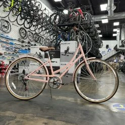 Retrospec Beaumont 7-Speed Step-Thru City Bike - Blush Pink 2022