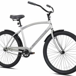 Other Sea Change Men's 26 Inch Beach Cruiser Bicycle, Silver -Aventon Shop WL40UOQgsqy0z8yZQreXltF2I